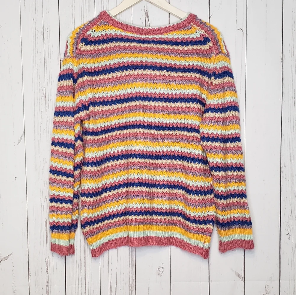 ⚡ Vintage colorful striped knit sweater - Picture 2 of 3